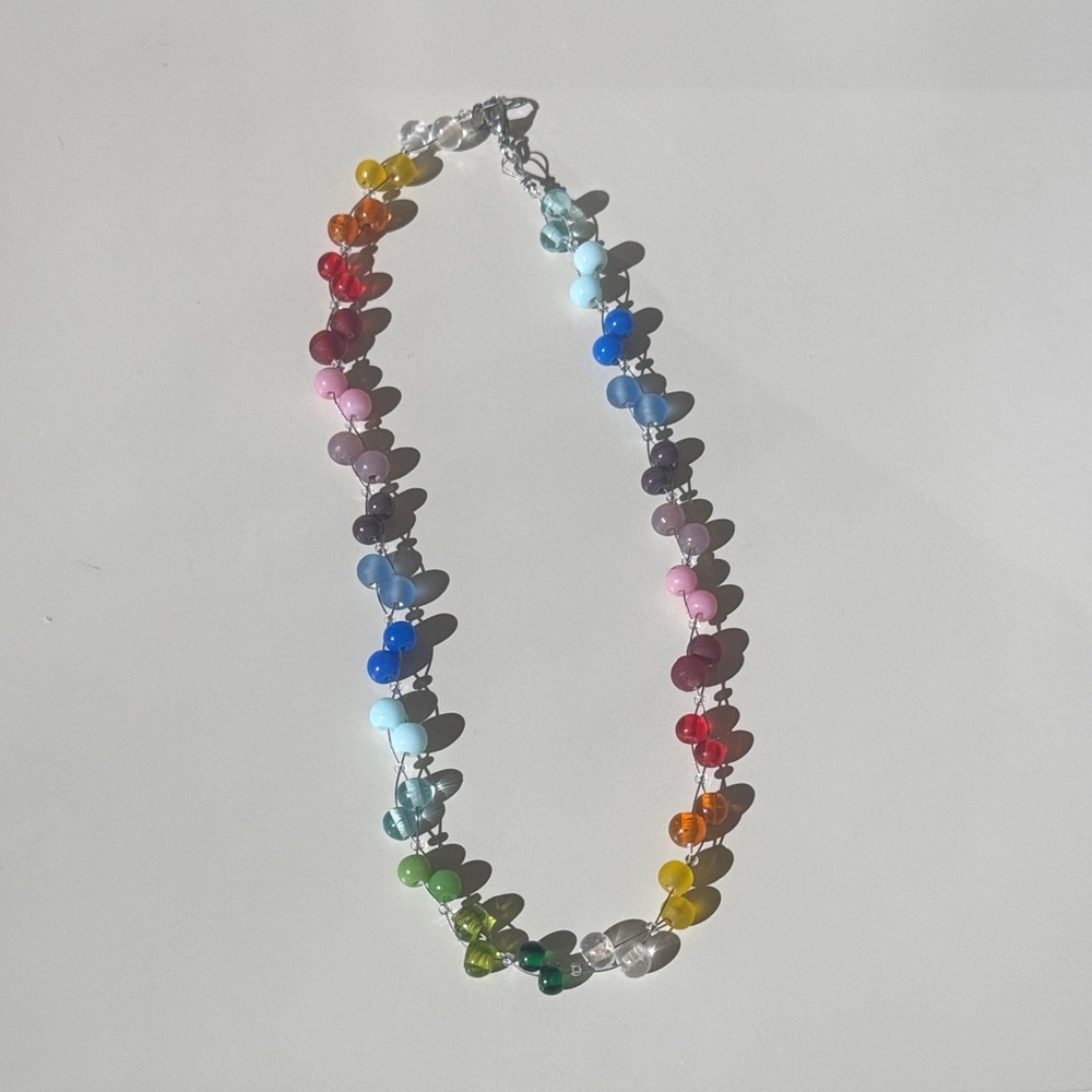 Women’s Handmade Colorful Beaded Necklace NWOT